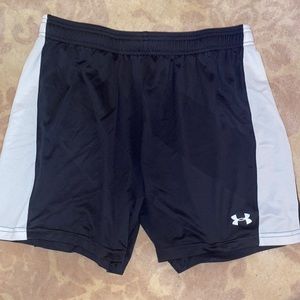 Black under armour soccer shorts
